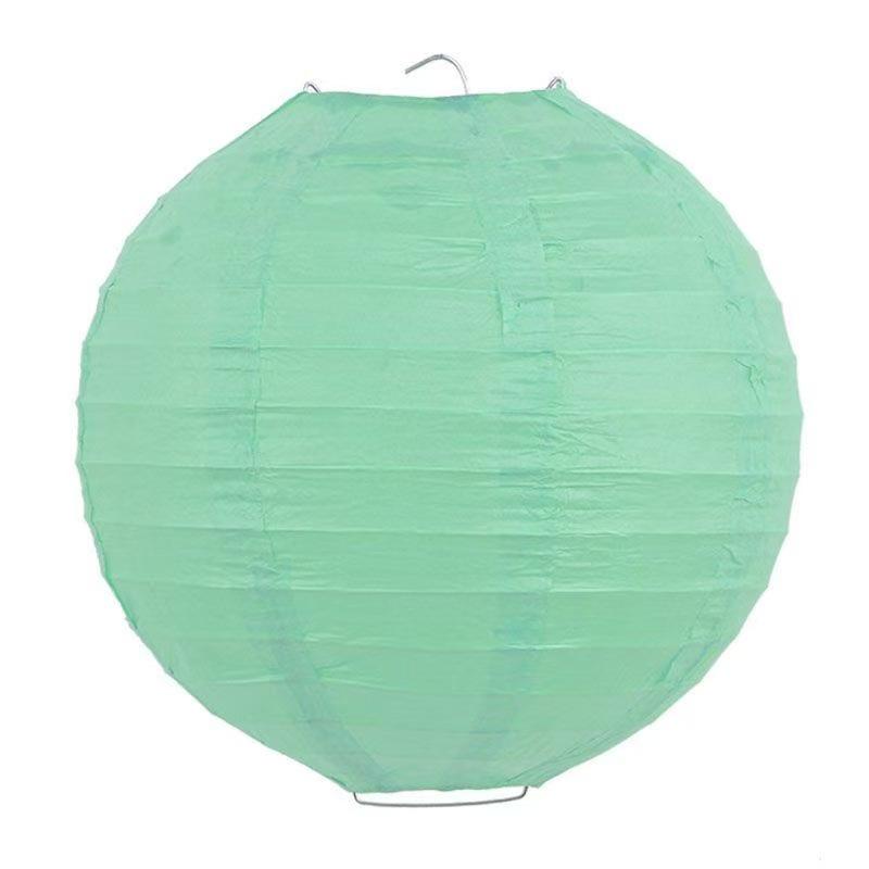 Однотонные круглые бумажные фонарики для украшения свадебного зала
