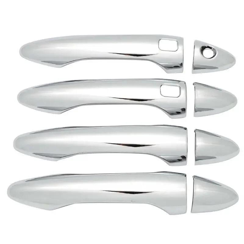 Car Stickers Door Handle Cover For Kia Cerato Forte K3 2013-2017 Chrome Silver Carbon Fiber