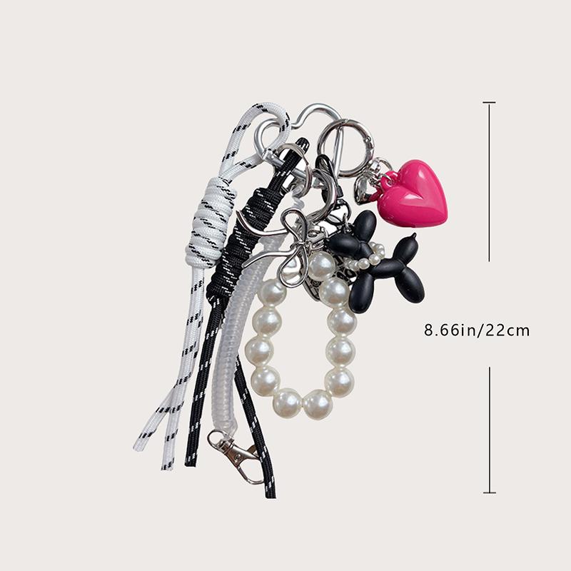 Yogodlns Персонализированный брелок для ключей в виде бейсбольного мяча ручной работы, креативный, простой, сделай сам, подвеска из веревки Y2k, кисточки, модные аксессуары, подарки