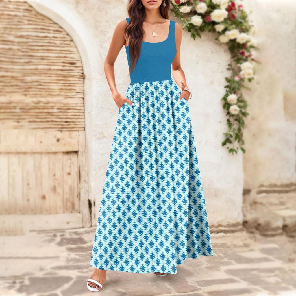 Women's Flowing Dresses Women's Summer Dresses Casual Long Dresses Cute Floral Long Dresses