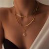 Панк Золотой Цвет Многослойное Ожерелье Женское Простое Винтажное Цепочка Бабочка Змея Кулон Чокер Украшения Свадьба 2024 Новое Модное