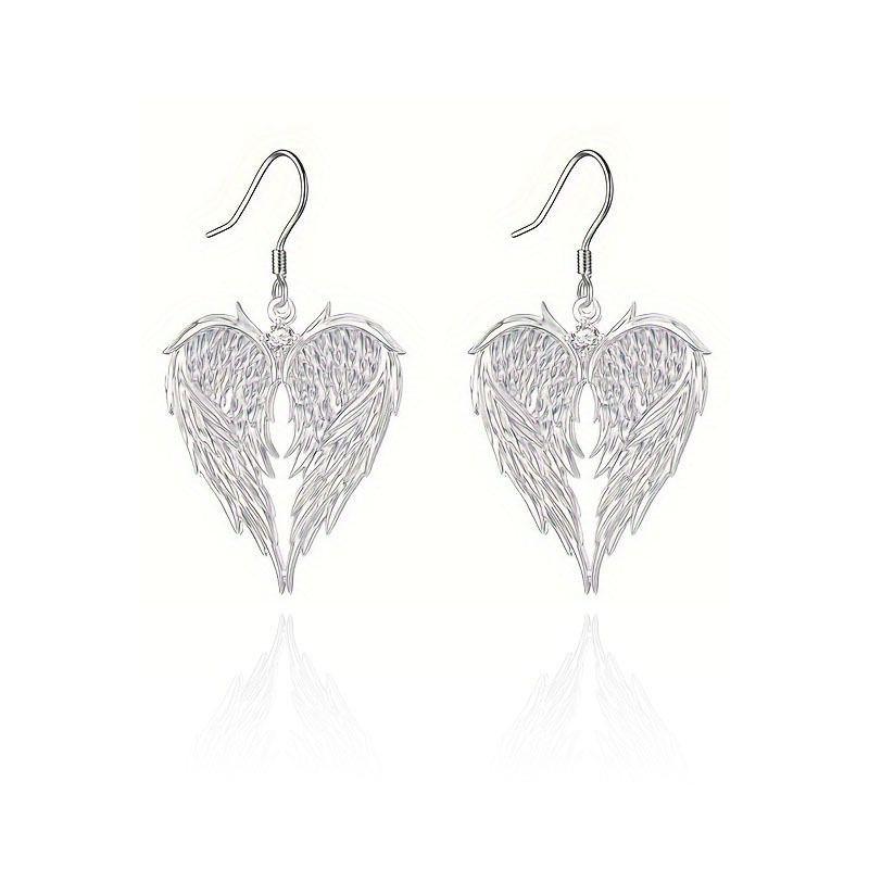 European American Angel Heart Wing Earrings