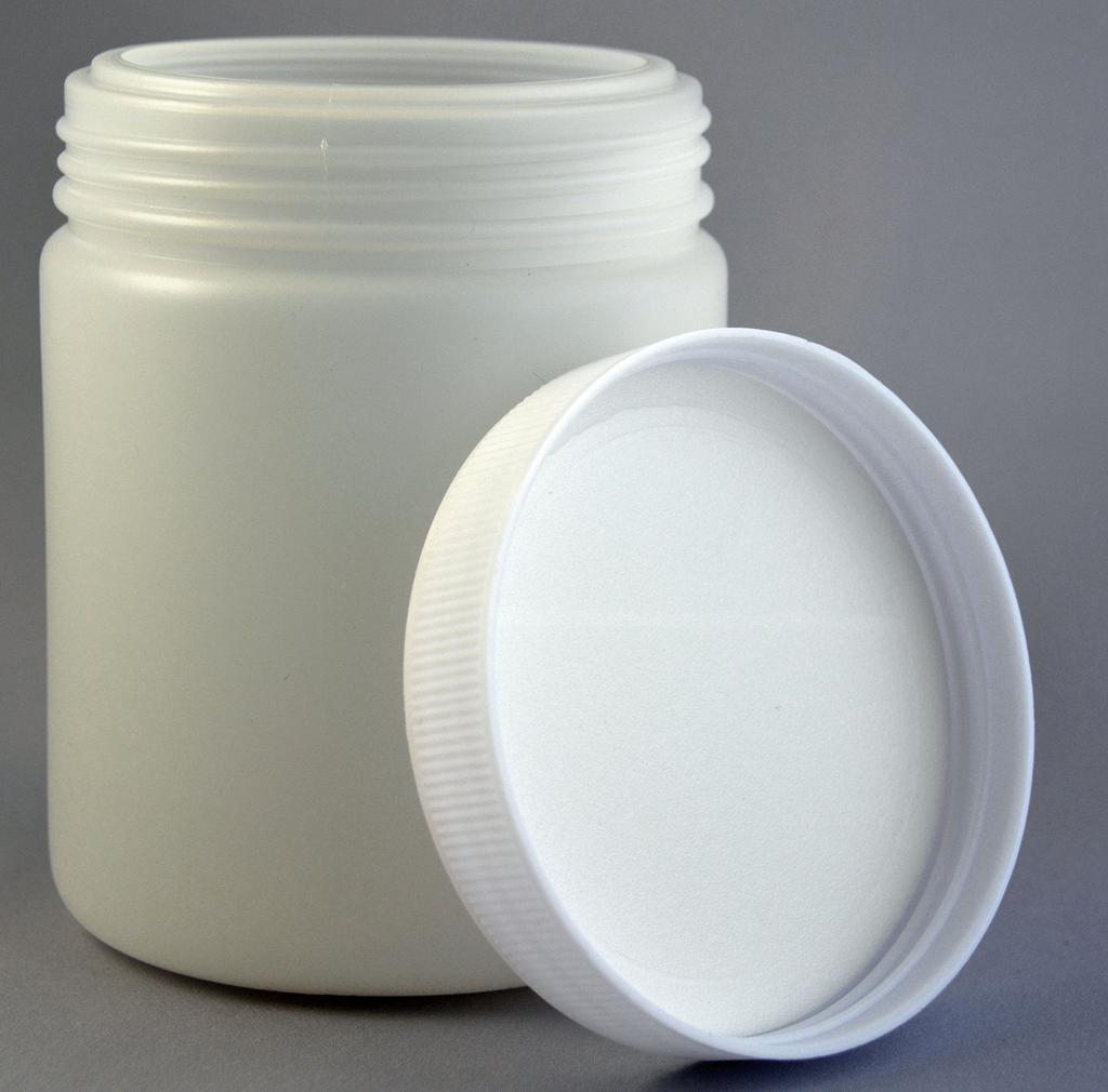 Wide Mouth Polyethylene Container Round 500ml with Gasket in Set of 10 [Made Japan] CK-500