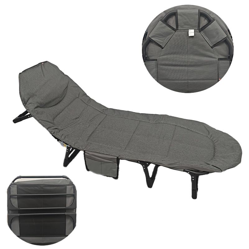 Складная кемпинговая кровать Patio Party Resting, регулируемый складной шезлонг 170 см, идеально подходит для путешествий, пляжного отдыха и кемпинга.