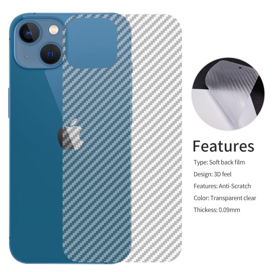 5 шт. защитная пленка для экрана из углеродного волокна для iPhone 11 12 13 mini 14 15 16 Pro Max X XR XS XS Max SE 2020 6 6s 7 8 Plus