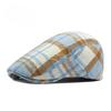 British Retro Plaid Beret for Men Women Autumn Newsboy Cap Vintage Flat Cap Fashion Casual Painter Peaked Hat Unisex Cabbie Cap