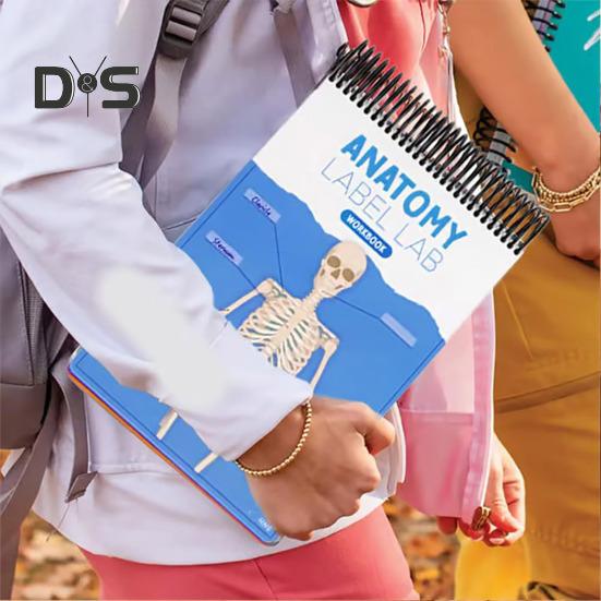 Лабораторная рабочая тетрадь по анатомии. Более 100 иллюстраций по анатомии человека. Рабочая тетрадь по изучению физиологии для студентов медицинских вузов, врачей и медсестер.