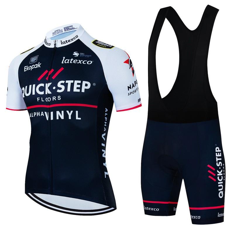QuickStep Mens Cycling Jersey Short Sleeve Breathable Quick-Dry Mountain Road Bike Apparel
