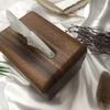 Storage Walnut Tissue Boxes Creative Dressing Rooms Minimalism Luxury Decoration Napkin Box Cute Aesthetic Napkin Holder Elegant Office Boxes Bedroom