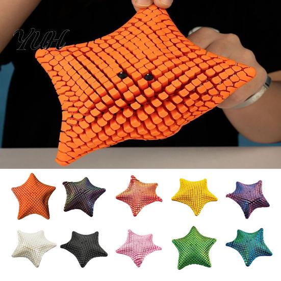 Interactive Stress Relief Toys 3D Printed Articulated Sea Animal Figurine, Flexible Joint Movable Ocean Full Color Filling Figurines Creature