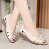 Summer Fashion Fish Mouth Soft Leather Versatile Loafers Women Flats Ballet Shoes Comfy Casual Shoes Breathable Sandals