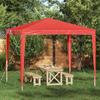 Party Tent 250 x 250 x 240 cm Red PE and Steel