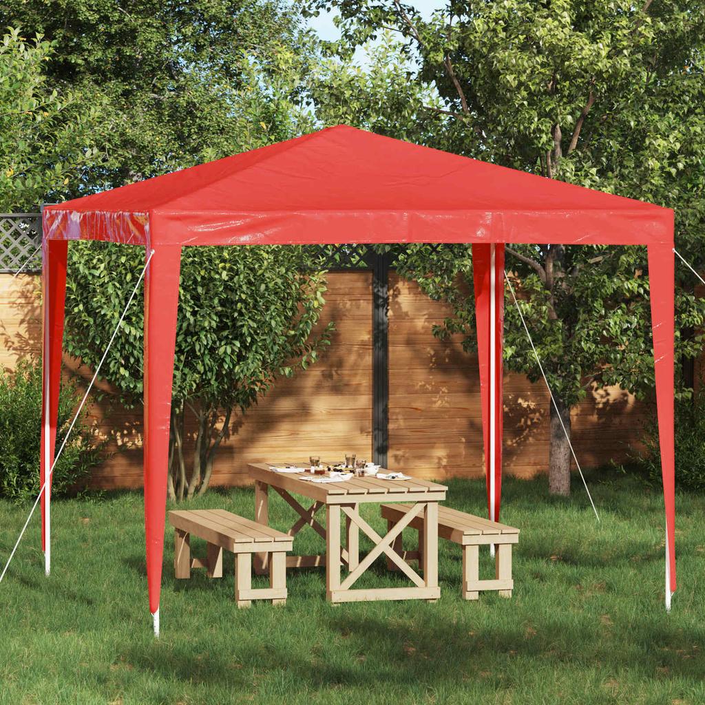 Party Tent 250 x 250 x 240 cm Red PE and Steel