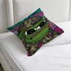 Meme Fuuny Frog PPepe Square Pillow Cover Decorative Throw Pillow Case for Sofa Couch Bed Home Car Living Room Decoration