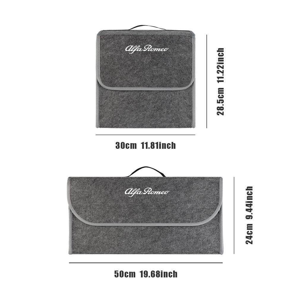 DYSA7 1pc Anti Slip Soft Felt Storage Box Car Trunk Organizer Foldable Box For Alfa Romeo Giulietta GT 159 147 Sportiva Accessories