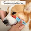 Pet Eye Care Brush Soft Silicone Tear Stain Remover Comb Dogs Eye Cleaner Brush with Anti-Slip Handle Gentle Pet Grooming Tool