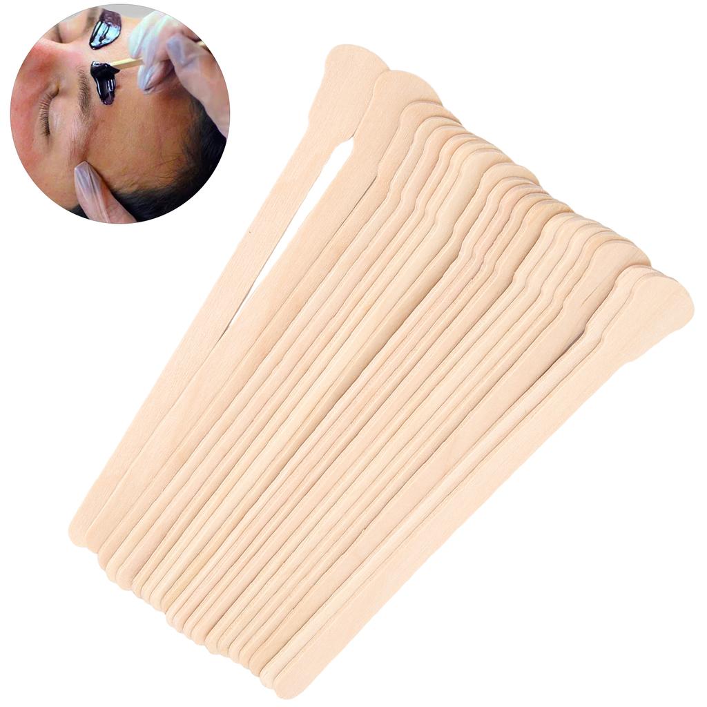 20 шт. шпатели для удаления волос на лице и теле, аппликатор, деревянные восковые палочки (Форма гитары)