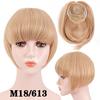 Fringe Bangs Synthetic Hair Extensions Clip In Bangs 6 Inch Short Straight Hairpiece Front Neat Bang Two Side Blonde