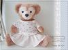 Duffy and ShellieMay Size S Pink Floral Shirt and Pink Glitter Casual 22 Costume, Handmade, (43cm), Skirt,