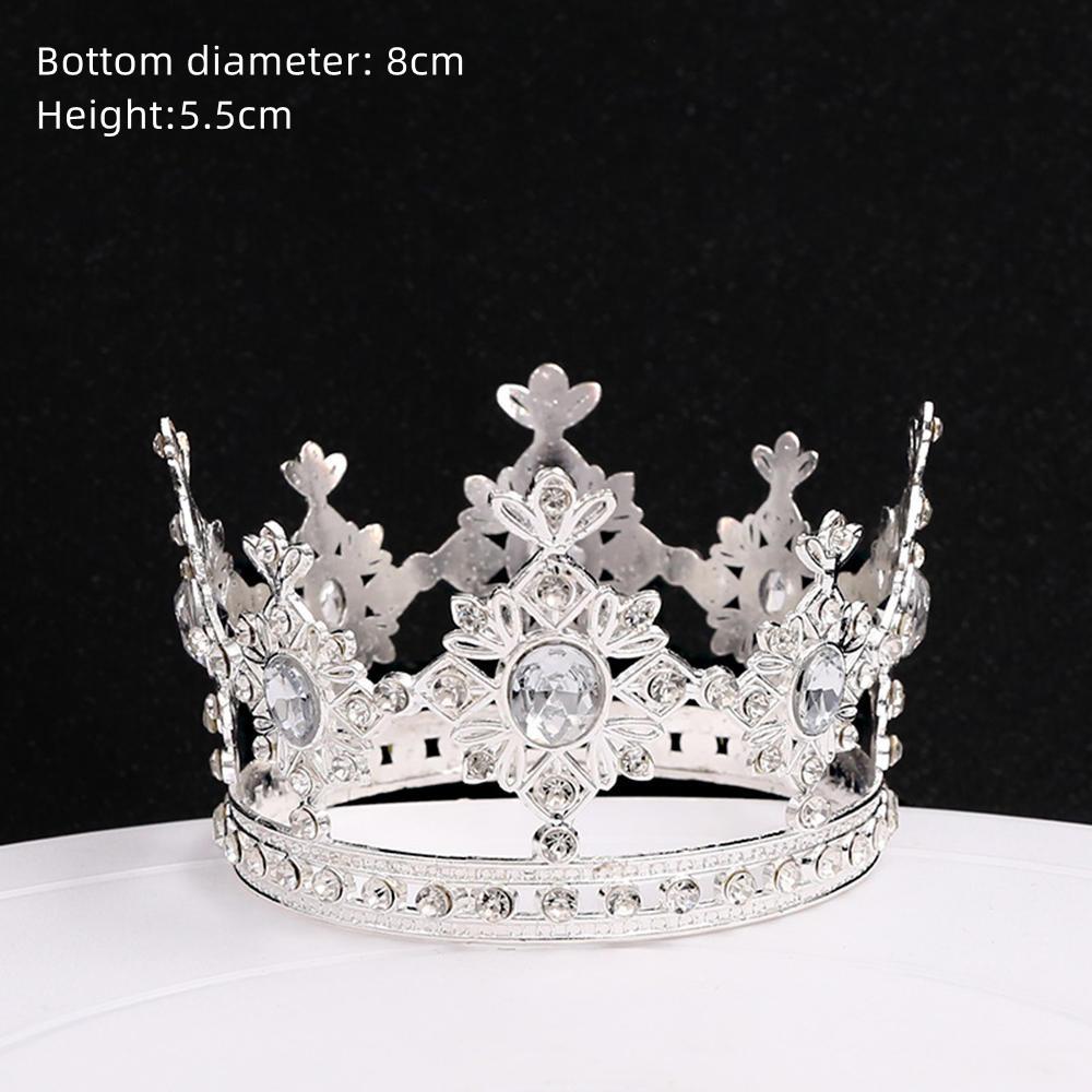 Корона со стразами для выпечки торта, украшение для головы, детские аксессуары для волос, принцесса, свадьба, день рождения, вечеринка, принадлежности, новый