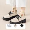 Flower Floral Print Socks Sweet Knitted Mid-tube Socks Sleep Socks Flower Middle Tube Socks  Home