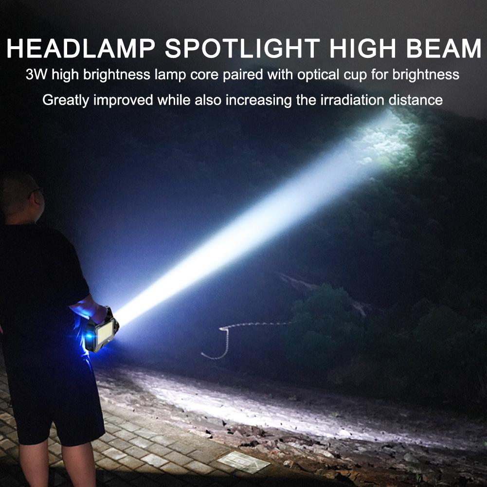 High Power Flashlights Rechargeable Camping Work Light Multi Functional Portable Light Solar+Type C Charging for Hiking Fishing