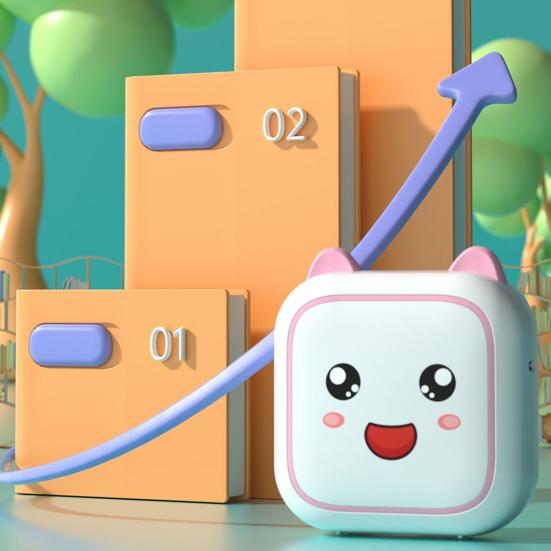 Бесчернильный карманный принтер для студентов, Bluetooth-совместимое соединение, милый мультяшный чековый принтер с разрешением 200 точек на дюйм для портативного компьютера Android