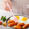 Lovely Pink Silicone Kitchenware Set Spatula Oil Brush Pasta Server Slotted Spoon Set Heat-Resistant Non-Stick Utensils Set For Baking Cooking