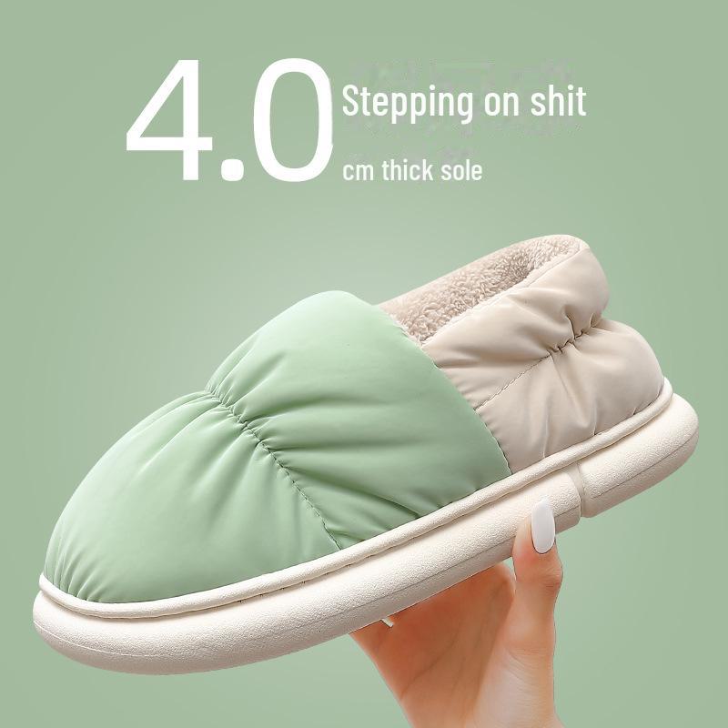 2023 Новые водонепроницаемые нескользящие теплые хлопковые домашние тапочки для женщин и мужчин