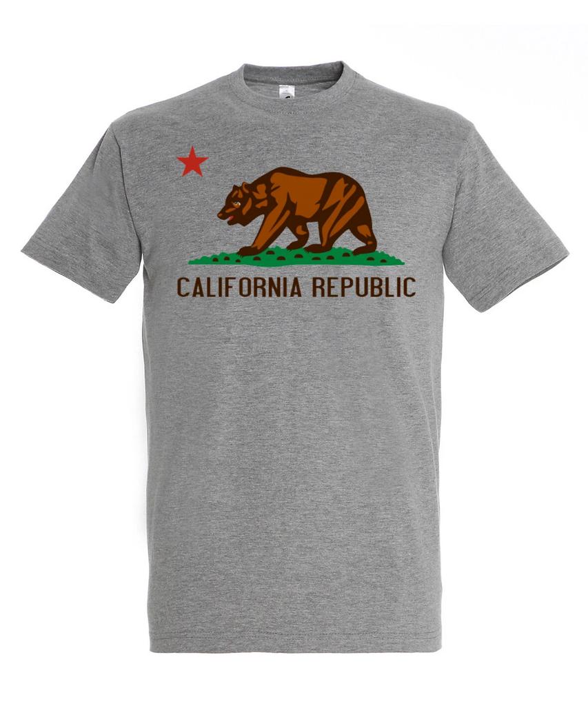 Youth Designz Men's T-Shirt California Republic Logo Print USA Cali Saying Fun