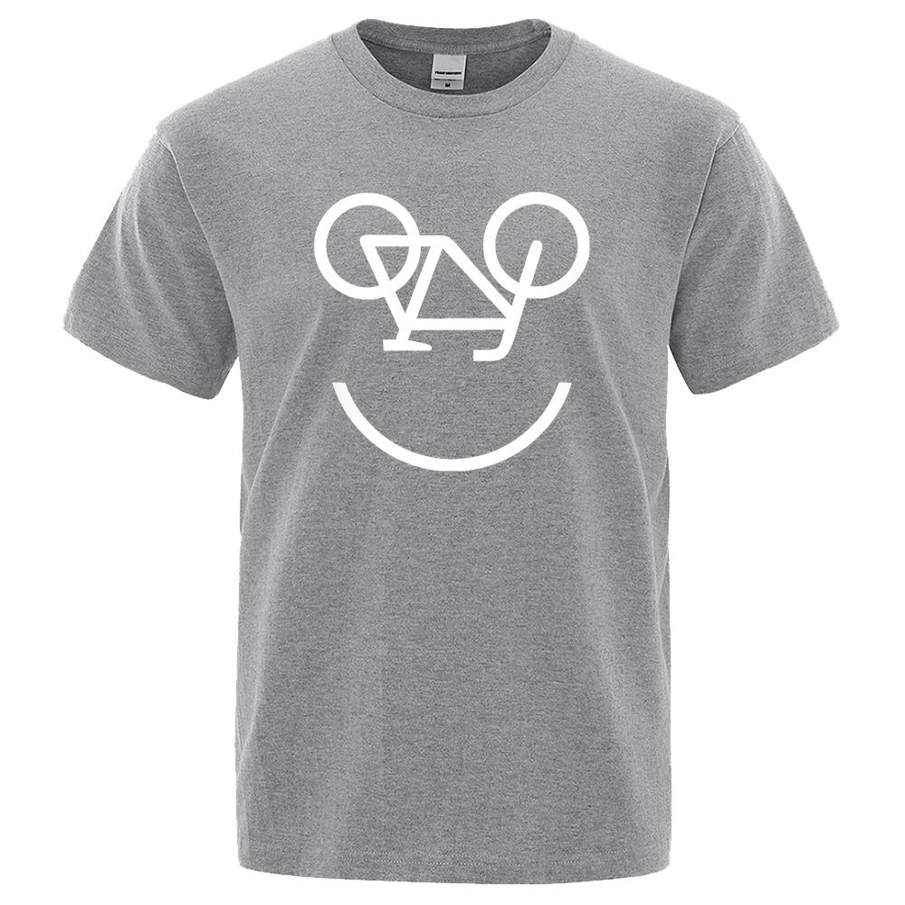 Велосипедный обратный буквенный забавный принт мужские и женские футболки модные удобные топы с обычным рукавом короткие рукава футболки большого размера