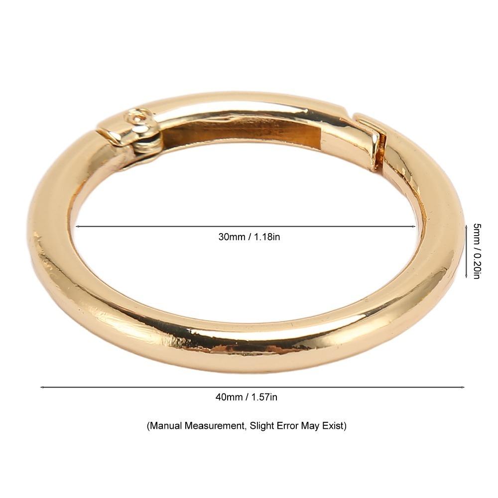 20pcs Gold Spring O Rings 40MM Spring Clasps Jewelry Tools Spring Buckles Pet Chains