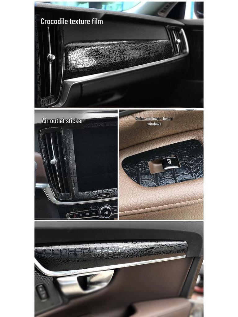Наклейки на внутреннюю отделку Volvo S90 из углеродного волокна