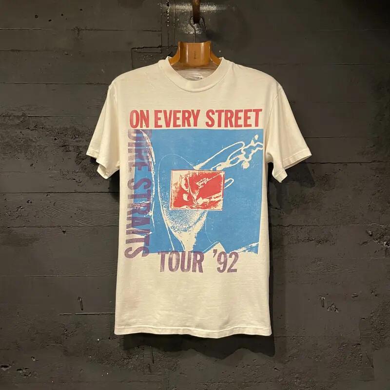 90-е Dire Straits рок-группа On Every Street группа Репринт футболка vtg Унисекс Футболка