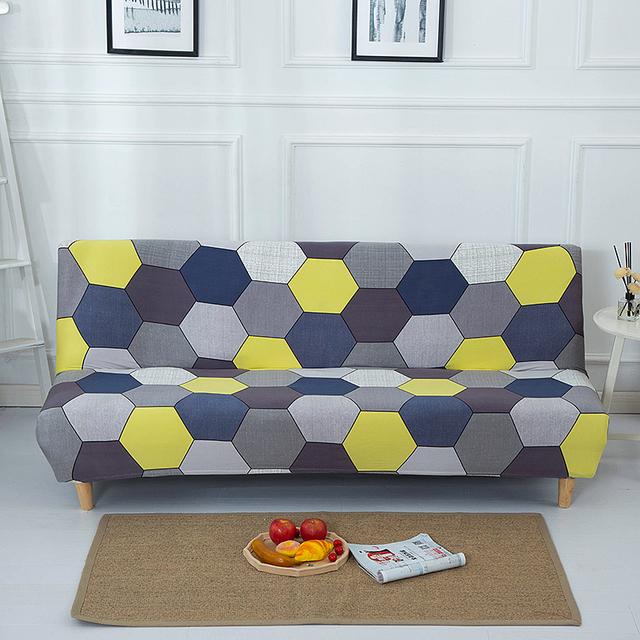 Складной чехол для дивана-кровати для гостиной, безрукие чехлы для диванов, эластичный материал из спандекса, мягкие чехлы