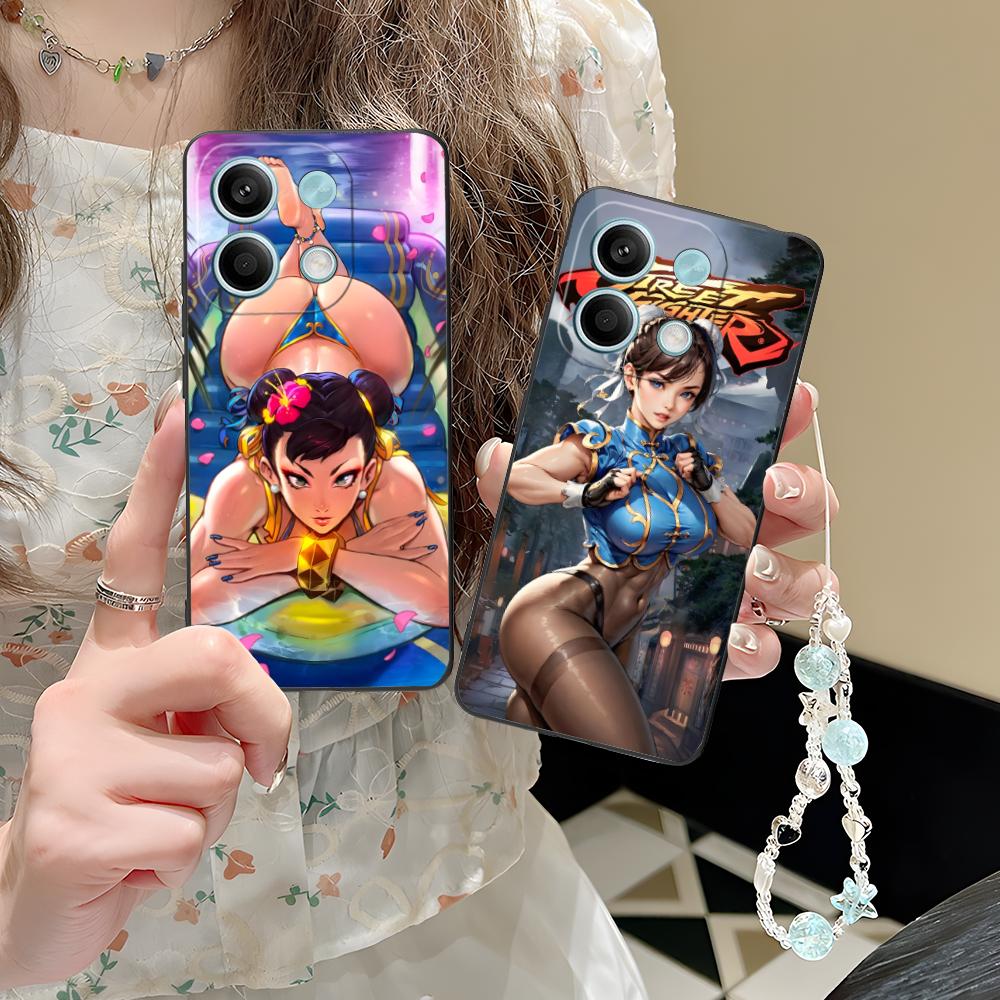Чехол для телефона Street Fighter Chunli для POCO M7 M6 M5 M4 M3 X7 X6 X5 X4 X3 Pro GT 5G Цветной Печатный Чехол Мобильные Телефоны Роскошный