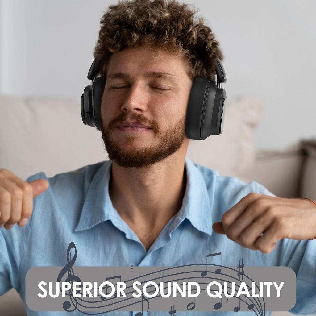 Гибридные наушники Siindoo с активным шумоподавлением, сенсорным экраном, беспроводные полноразмерные наушники Bluetooth, несколько эквалайзеров для домашнего офиса и путешествий