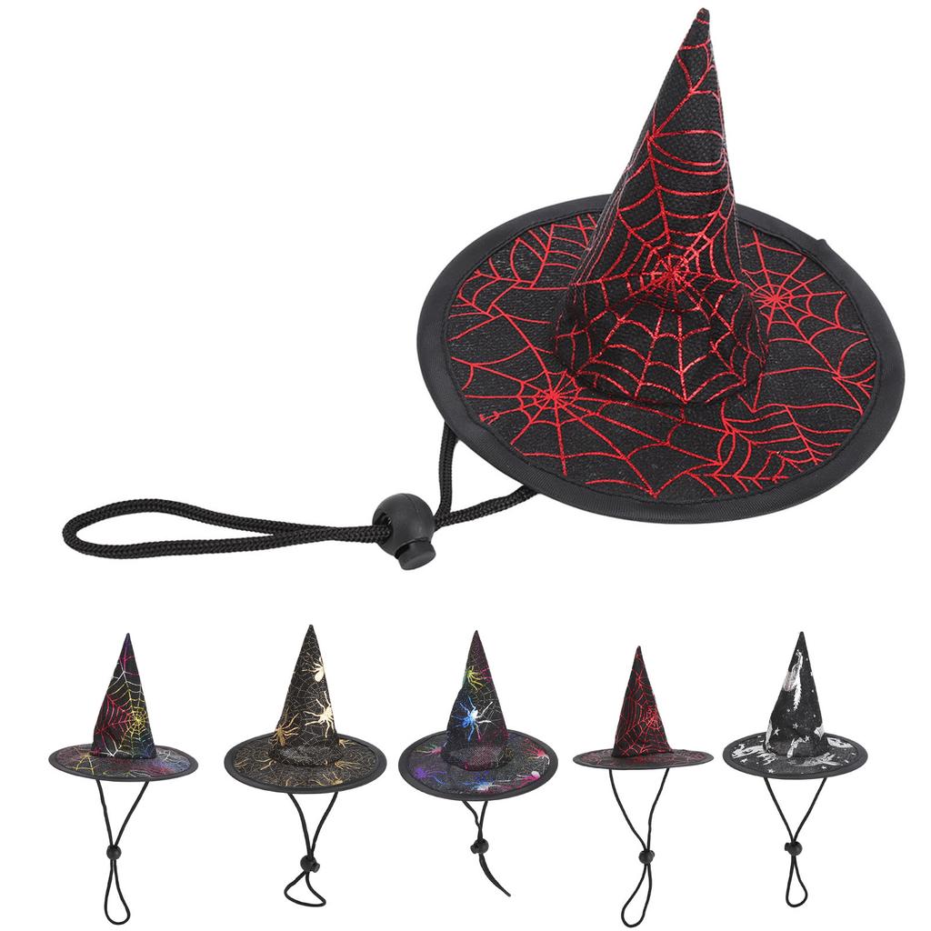 Шляпы для маленьких собак на Хэллоуин со стальным кольцом, милые модные шляпы для вечеринки на Хэллоуин для домашних животных среднего размера