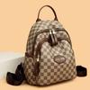 Casual Business Multi-functional Backpack Checkerboard Bag Large Capacity Mommy Bag Women's Backpack