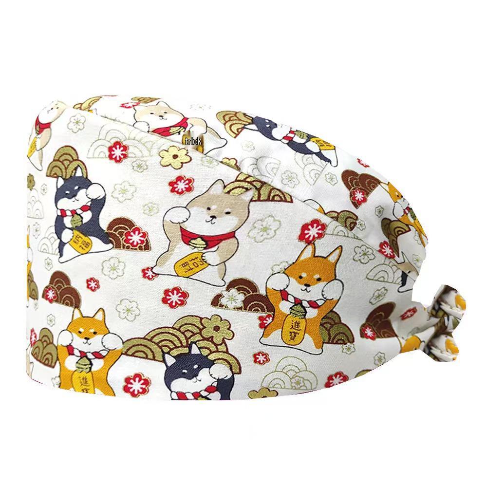 Cartoon Print Spa & Nurse Surgical Cap