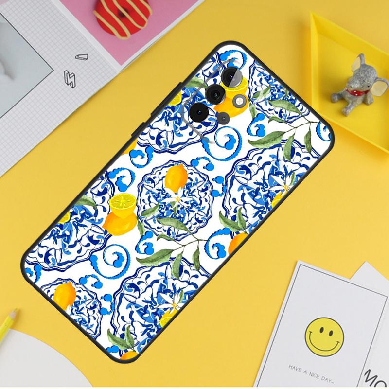 Чехол для телефона Mediterranean Lemon для Samsung Galaxy A14 A34 A54 A12 A32 A52 A51 A71 A53 A33 A13 A15 A25 A35 A55