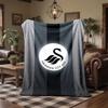 Swansea City Theme Fleece Blanket Cozy Soft Plush Blanket For Bedroom Couch Travel
