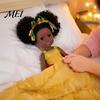 Toddler Toys for Imaginative Play 14 Inch Black Doll with Afro Hair, Soft Vinyl Posable African American Dolls Curly Hair Kids, Dress Up Fashion