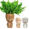 Горшок для растений Face Planter с дренажным отверстием, смола, выдувающая пузыри, для девочек