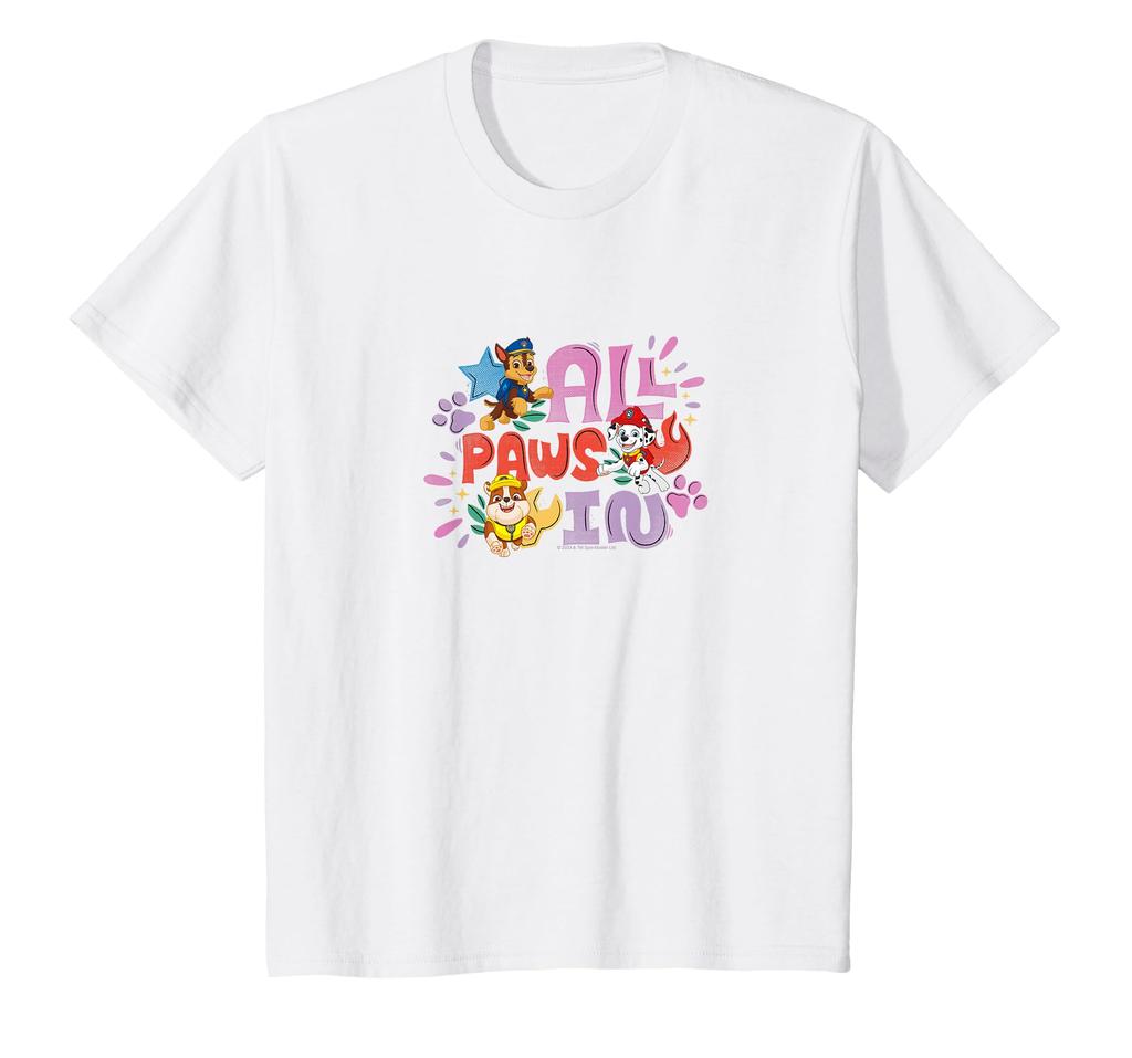 Kids' PAW Patrol All Paws In Chase Rubble Marshall Colorful T-Shirt