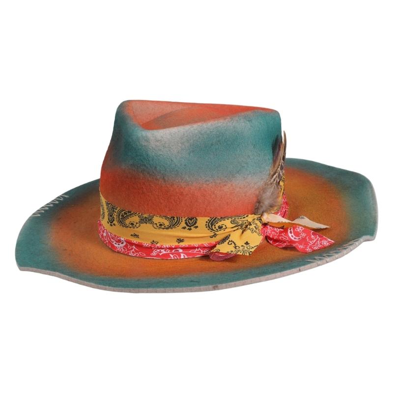 Шерстяная шляпа-панама Homburg Экзотическая шляпа для женщин и мужчин Фотореквизит в стиле вестерн для мужчин и женщин Унисекс Головной убор