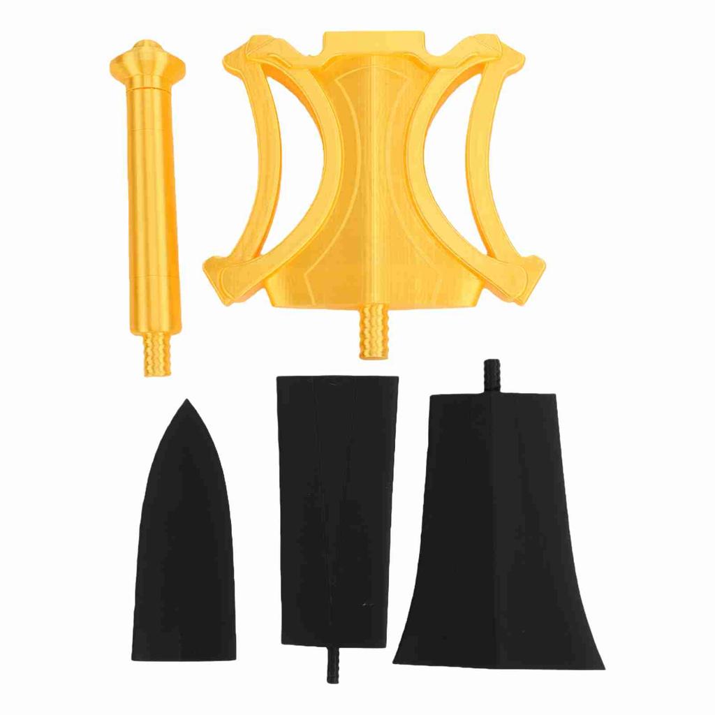 Prop Sword Retractable Lightweight PLA 3D Printed Sword for Cosplay Holiday Outfit Accessory Black Gold