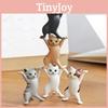 Adorable Cats Pen Holder Doll Ornament With Durable Plastic Earphone Support Stand For Airpods