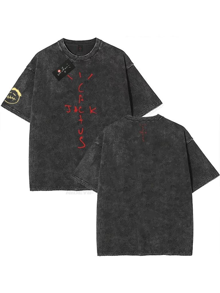 Travis Scott Oversized Washed Look Mom I Can Fly TShirt Cactus Jack Tee