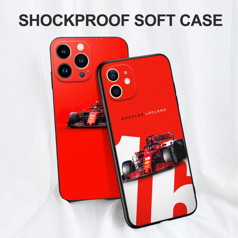 Black Tpu Case For Vivo Y21 Y51A 2021 Y21S Y33S Y51 2020 Y51S Y53s 4G Y72 5G Back Cover Charles Leclerc 16